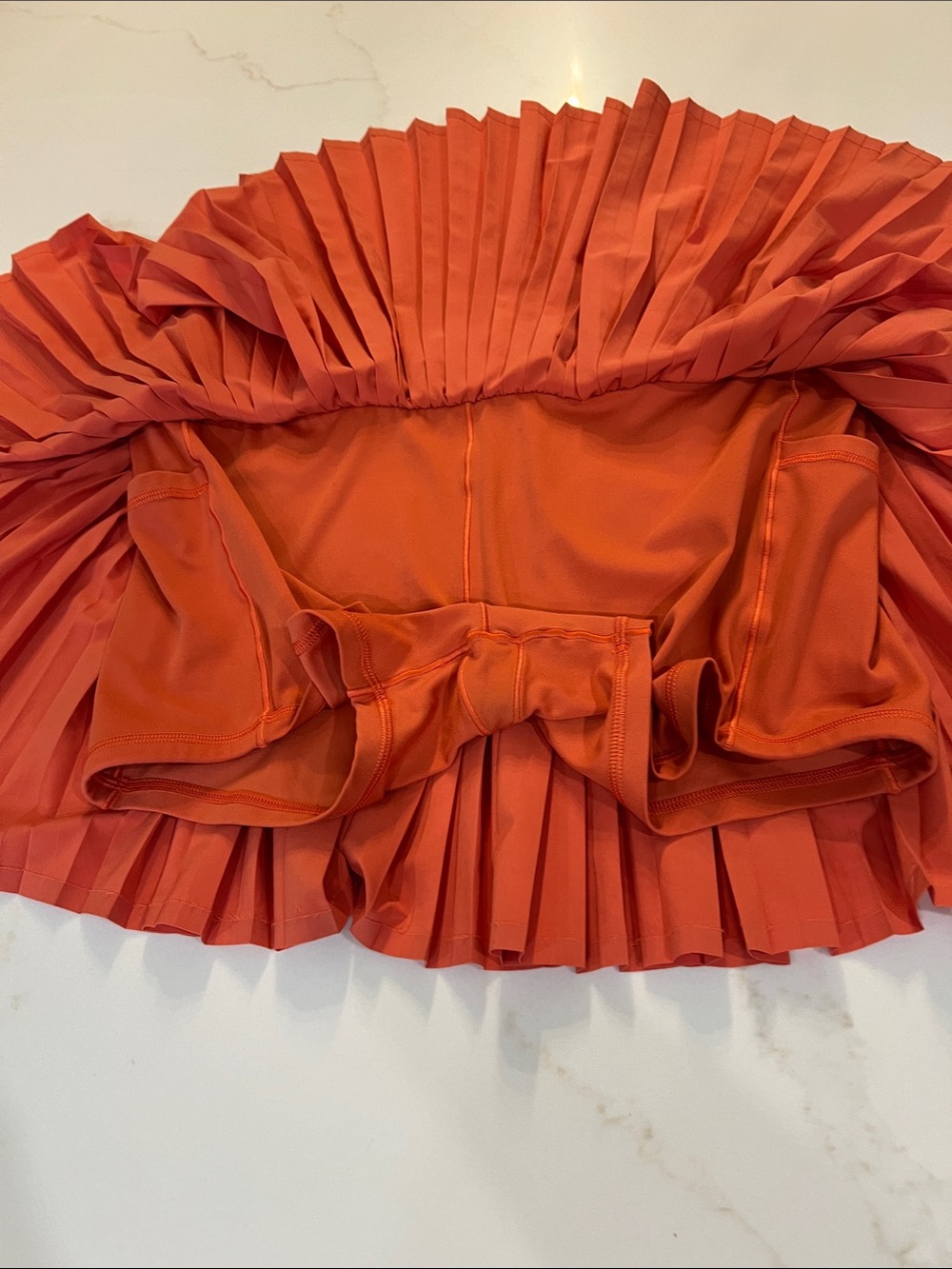 OFFLINE By Aerie All Aces Tennis Skort Bright Orange Pleated Athletic size Large - Picture 9 of 14